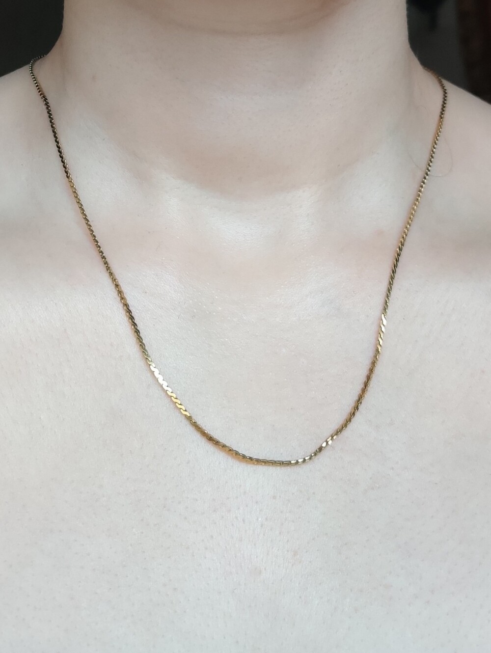 Monet S Gold Tone Chain 19"  With Unique Clasp